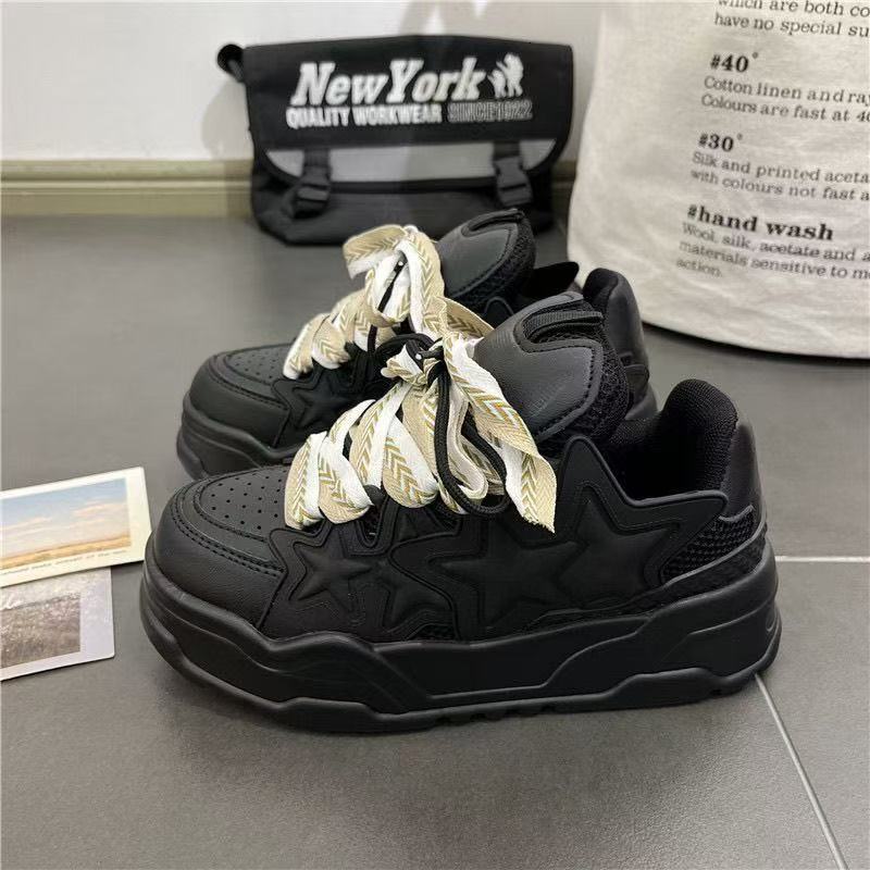 2025 Men's New European And American Popular Outdoor Multi Functional Designer Shoes Thick Soled Height Raising Sports Stars Casual White Shoes