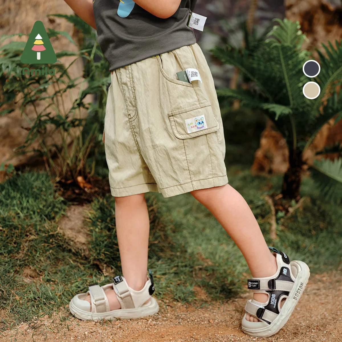 April Summer Boys Bottom Cargo Style Fashion Sports Breathable Shorts Childrens Clothing 0-6Y 250304