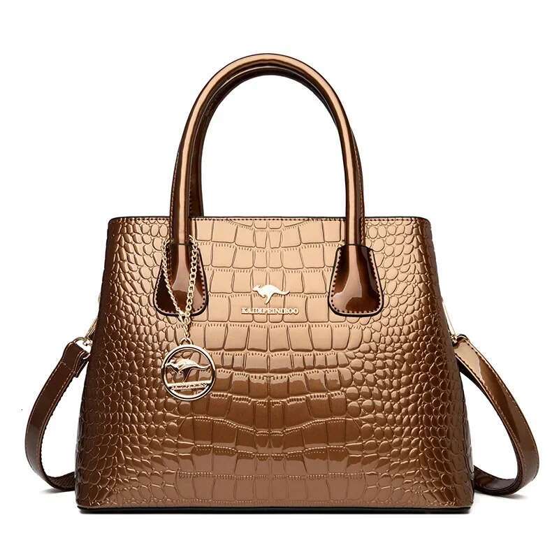 New Fashion Alligator Women Handbags European Design Patent Leather Ladies Shoulder Bags Female Girl Brand Crossbody Bag