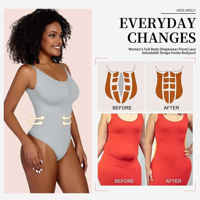 Smoothing Shapewear Bodysuit for Women Faja Full Body Shaper Thong Soft Body Shaping Sculpting Breast Slimming UnderwearXJ250304