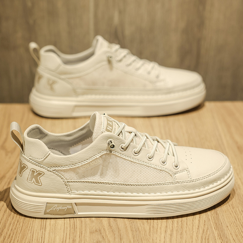 White Shoes Summer New Designer Board Shoes Breathable And Odor Proof Mesh Fabric Casual Flat Men's Shoes Men's Sports Personality Versatile
