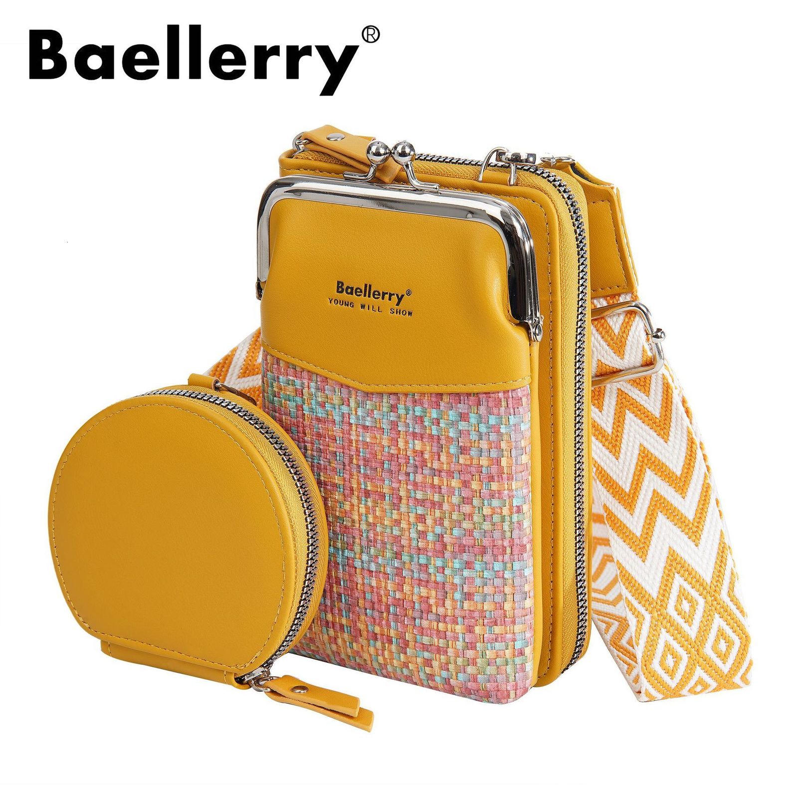 24 year baellerry womens phone bag contrasting color crossbody shoulder bag versatile mother bag womens bag 250304