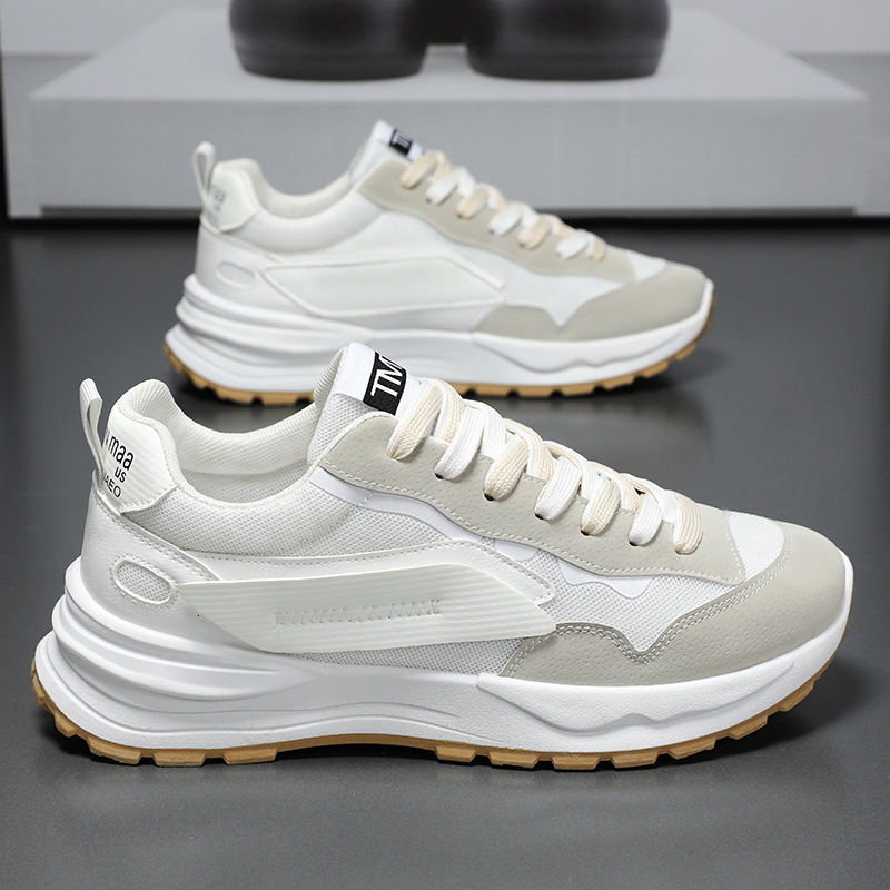 2025 Summer Designer s New Original Lightweight Breathable Mesh White Shoes Men s Lace Up Sports Multi Functional Outdoor Platform Casual Board Shoes