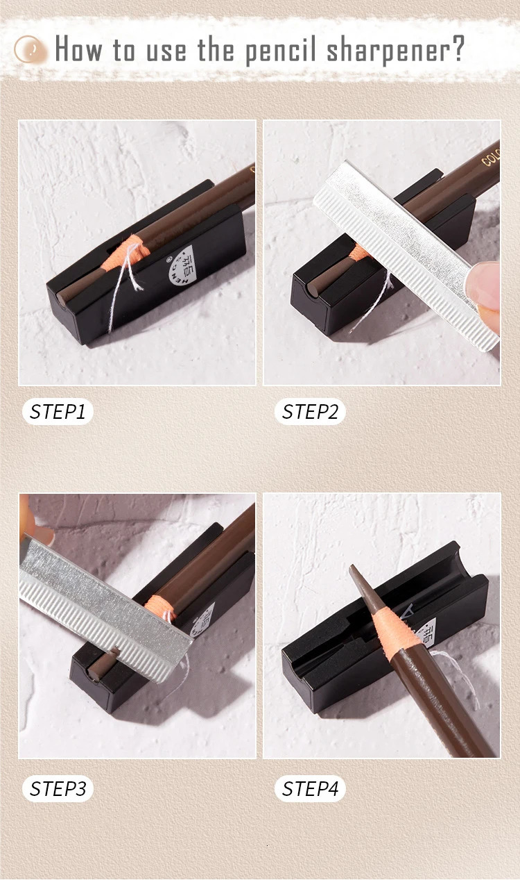 Pencil Eyebrows Color and Full Makeup Waterproof Eyebrow Pencil Tatoo Cosmetics Free Female Makeup Material Professional 250222