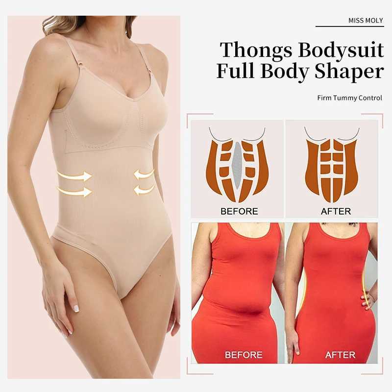 New Thongs Bodysuit Women Shapewear Tummy Control Butt Lifter Body Shaper Smooth Invisible Under Dress Slimming UnderwearXJ250304