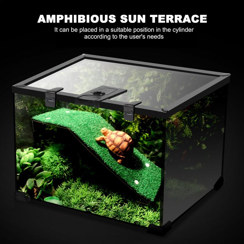 Reptile Lawn Climbing Turtle Basking Platform Ladder Simulation Grass Ramp Aquatic Turtle Water Tank Accessories Habitat Decor