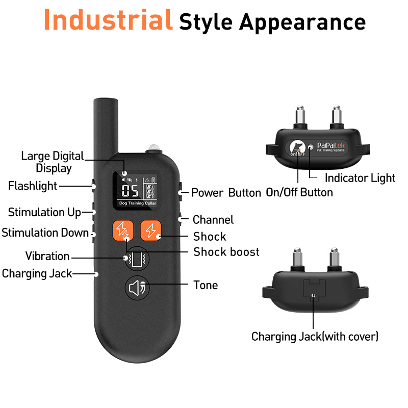 Dog Shock Collar-3300FT Dog Training Collar with Remote Innovative IP67 Waterproof with 3 Training Modes, Anti Bark Collar Rechargeable E-Collar for A