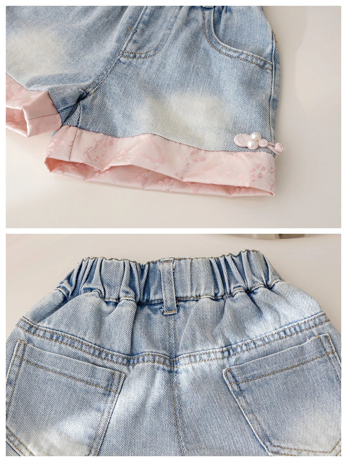 Girls Denim Shorts Summer Childrens Clothes Fashion Short Jeans For Baby Cute Shorts Pants Kids Costume Toddler 5 6 7Y 250304