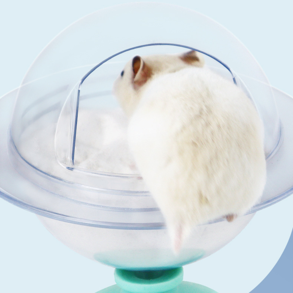Panoramic Transparent Hamster Bathroom Small Animal Golden Silk Bear Bathtub Splash Proof Sand Bath Dual Purpose Nest Toilet