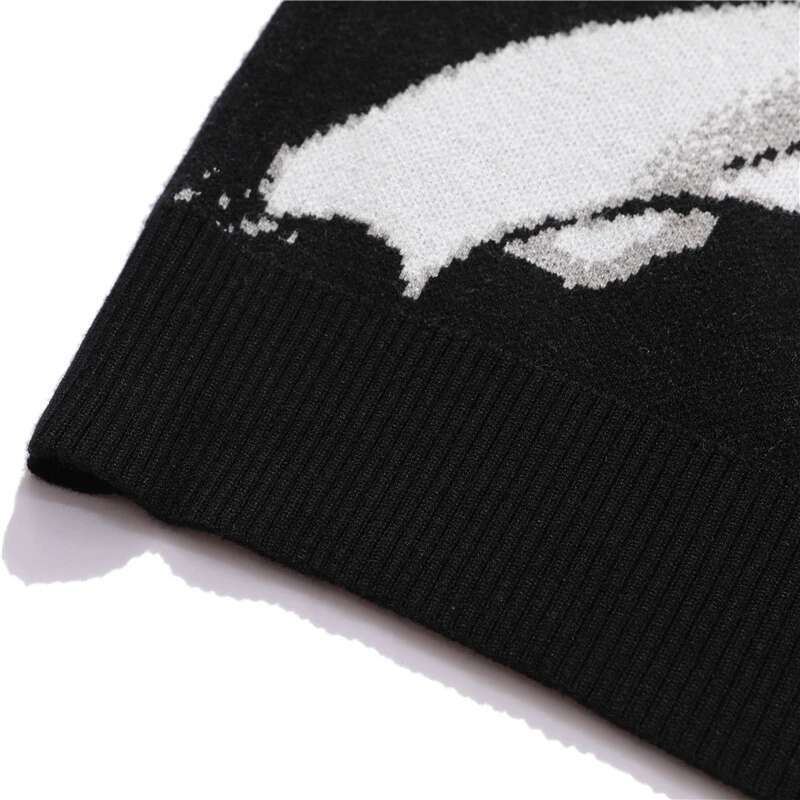 FGKKS Mens Hip Hop Streetwear Haruku Sweater Vintage Japanese Style Anime Girl Knitted 2022 Cotton Pullover Sweaters Male