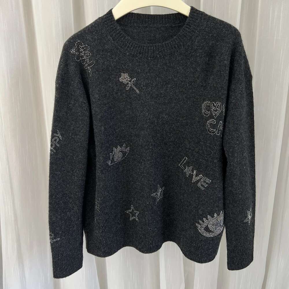 Jacquard Knit Pullover Winter Long Sleeve Female Sweater Casual Retro Classic Cozy Lady Top