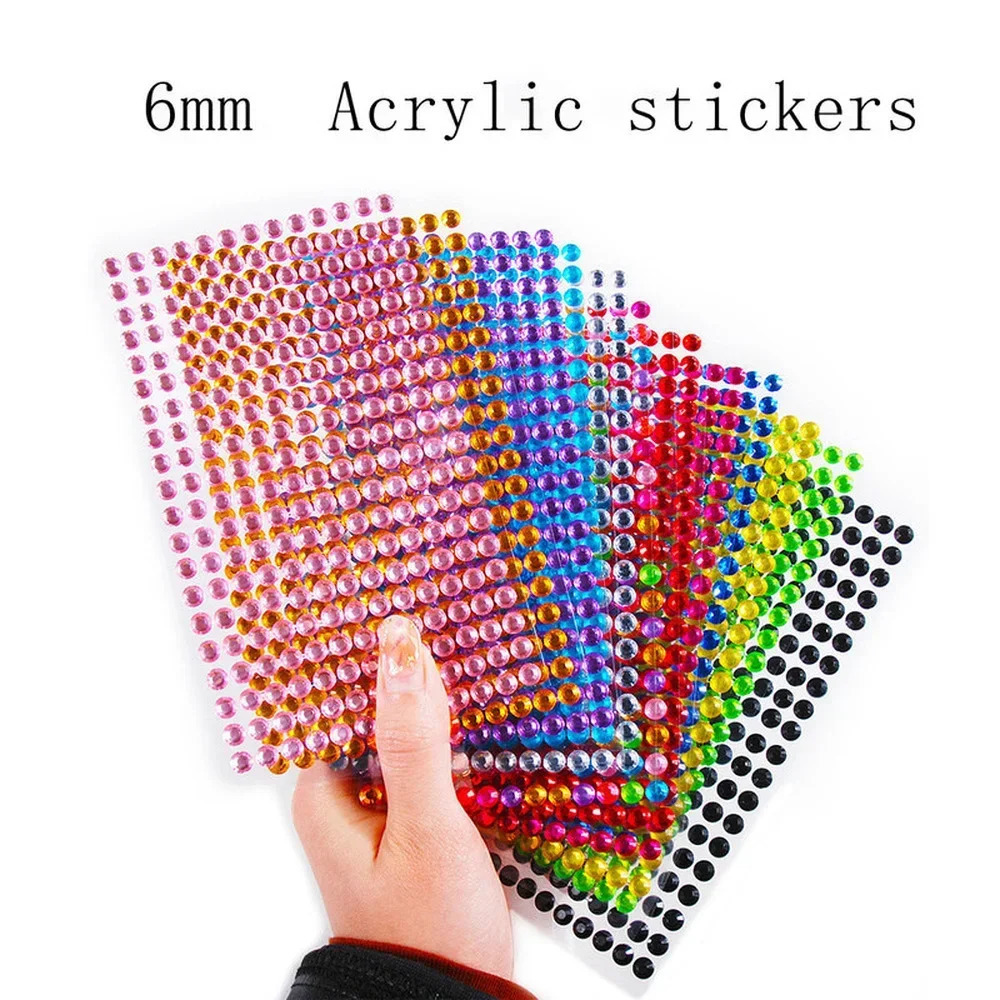 36mm Glitter Diamond Face Jewels Eyeshadow Stickers Self Adhesive Body Tattoos Eyebrow Nail Decorations 250219