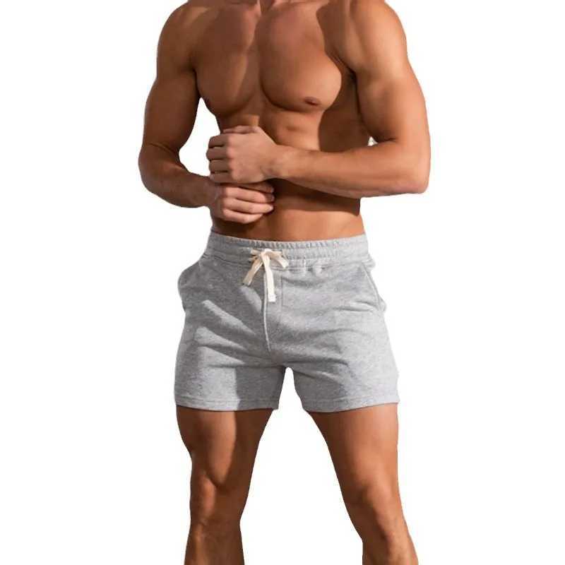Mens Casual Sports Shorts Summer Breathable Fitness Running Shorts Elastic Solid Color Sports Short Pants Training SportswearT250304