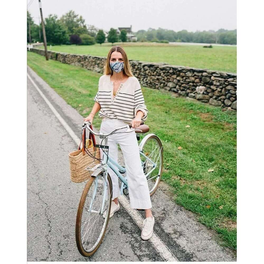 100% Cotton Striped Button Round Neck Knitted Sweater Loose Long Sleeve Women Pullovers 2025 Autumn Clothes