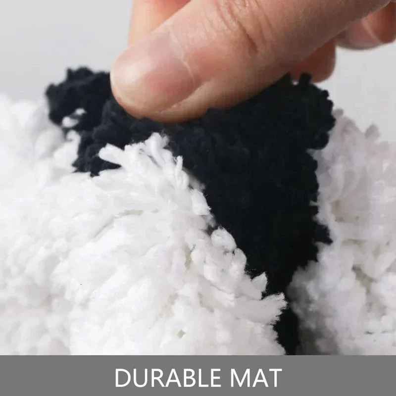 AISIRUI Get Naked Bath Mat Bathroom Rugs for Bathtub Cute Apartment Decor Tufted Black and White Shower 250303