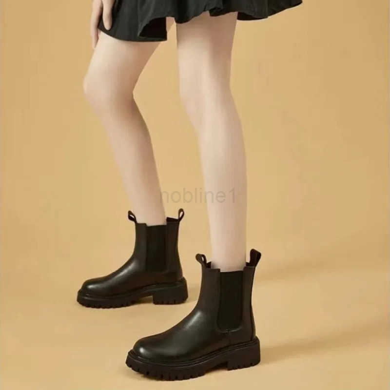 Hot Selling Wen Autumn Winter Boots Classics Solid Elastic Band Slip On Boots British Versatile Short Boots Botas De Mujer Z250304