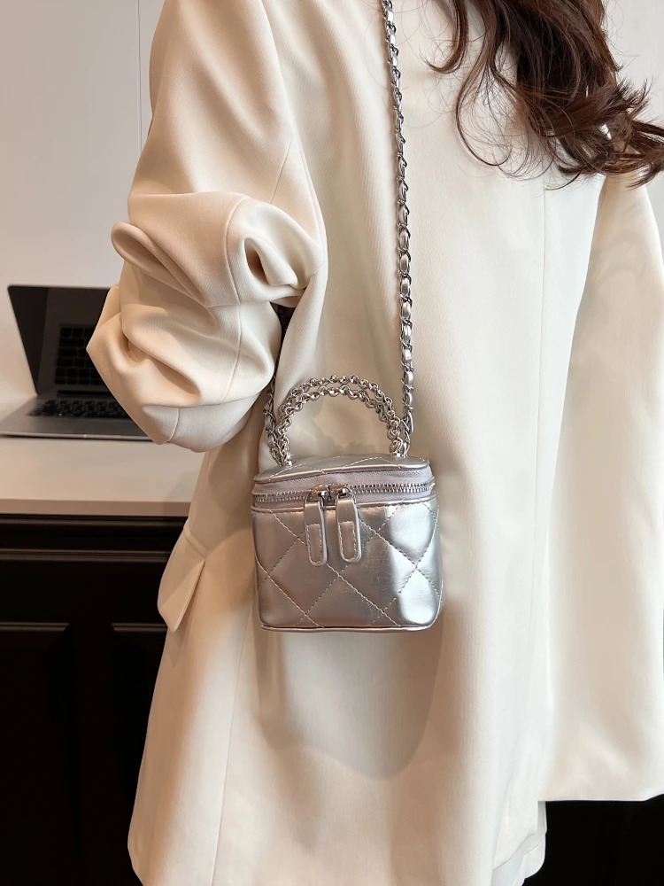 Fashion Crossbody Bucket Bag For Women Trendy Mini Mouth Red Envelope Handbag Versatile Single Shoulder Underarm Small Bag 250303