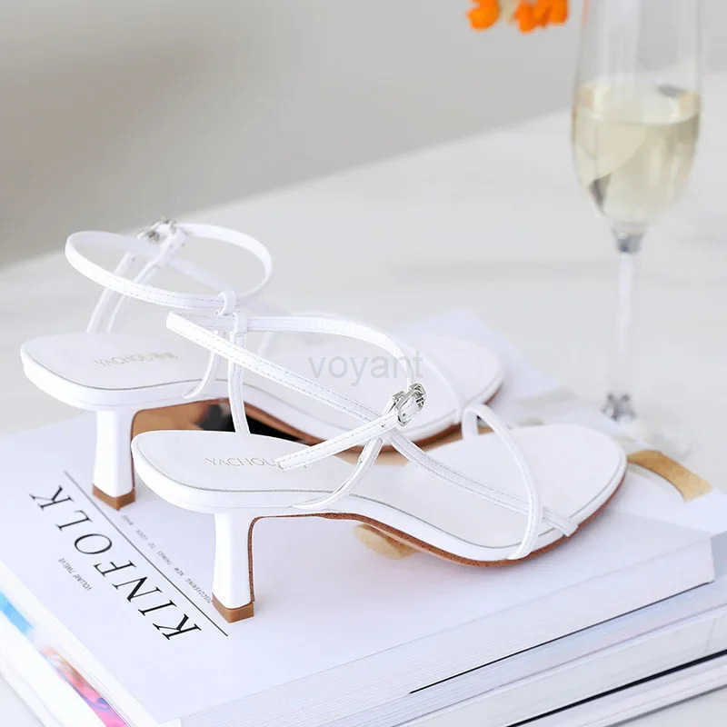 Sandalias Sexy High Heel Shoe Wen 2023 Anti Seas Trend Slim Heel Sandals with e Butt High Heel Sandals Luxury Wen Shoe Z250304