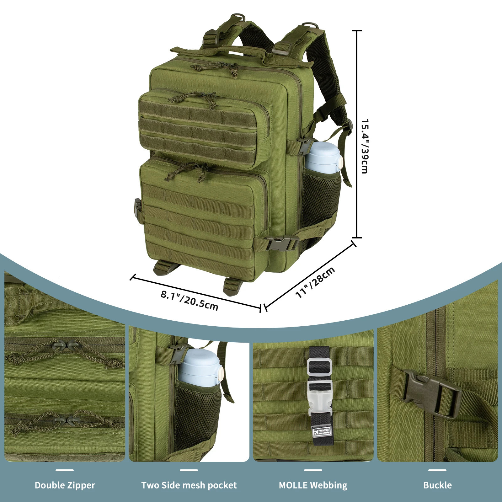Ship from US School Bags Large Capacity Mens Waterproof Backpack Simple Multilayer 25L Men Tactical Softback Outdoor 250304FBB