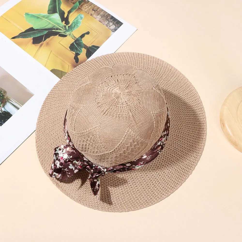 Beach ladies fashionable summer womens hats womens sun hats ribbon fisherman hats womens Str hats La casual sun hatsXJ250304