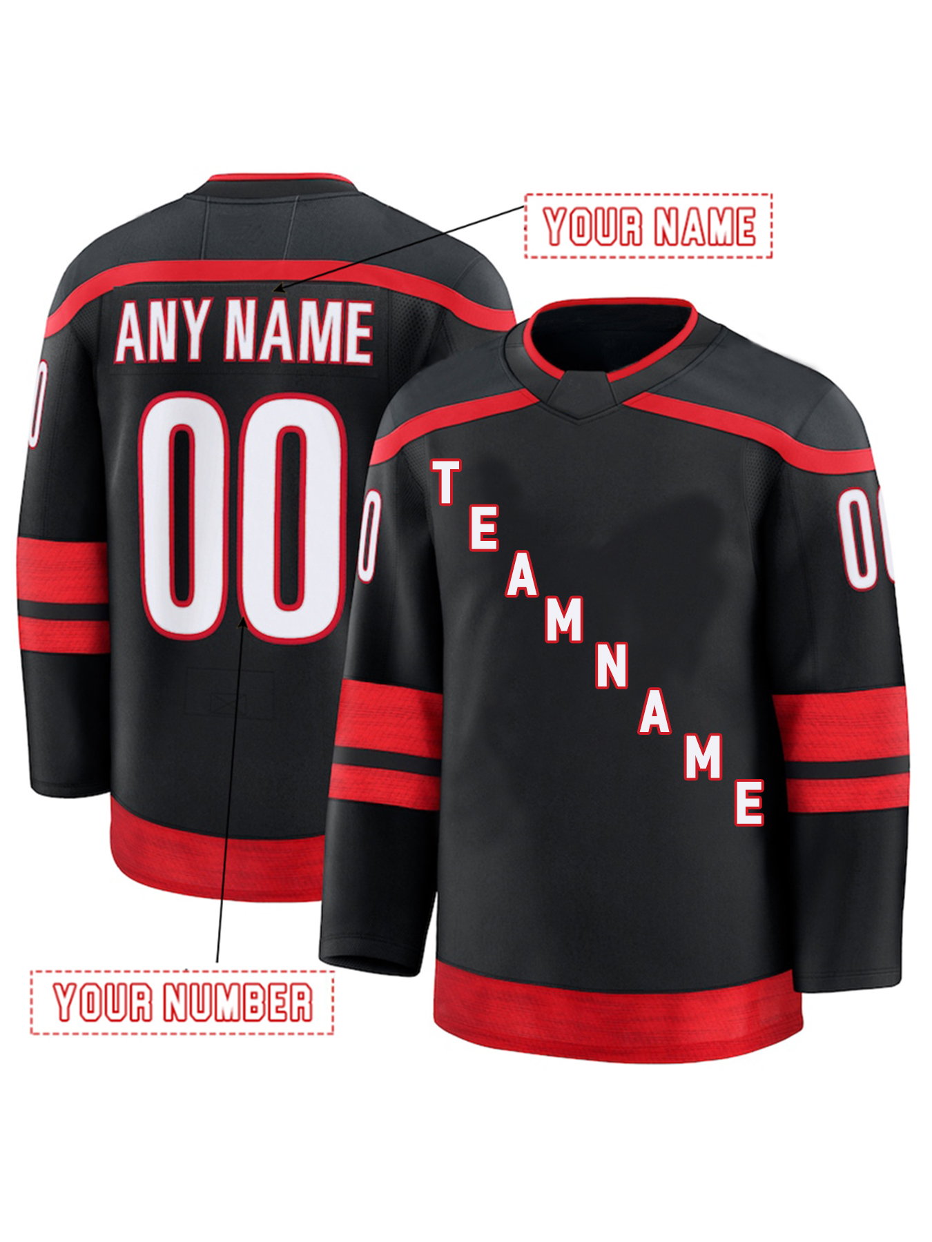 Custom Svechnikov Hockey Jersey Aho Jarvis Slavin Rantanen Embroidered Letter Number Design Polyester