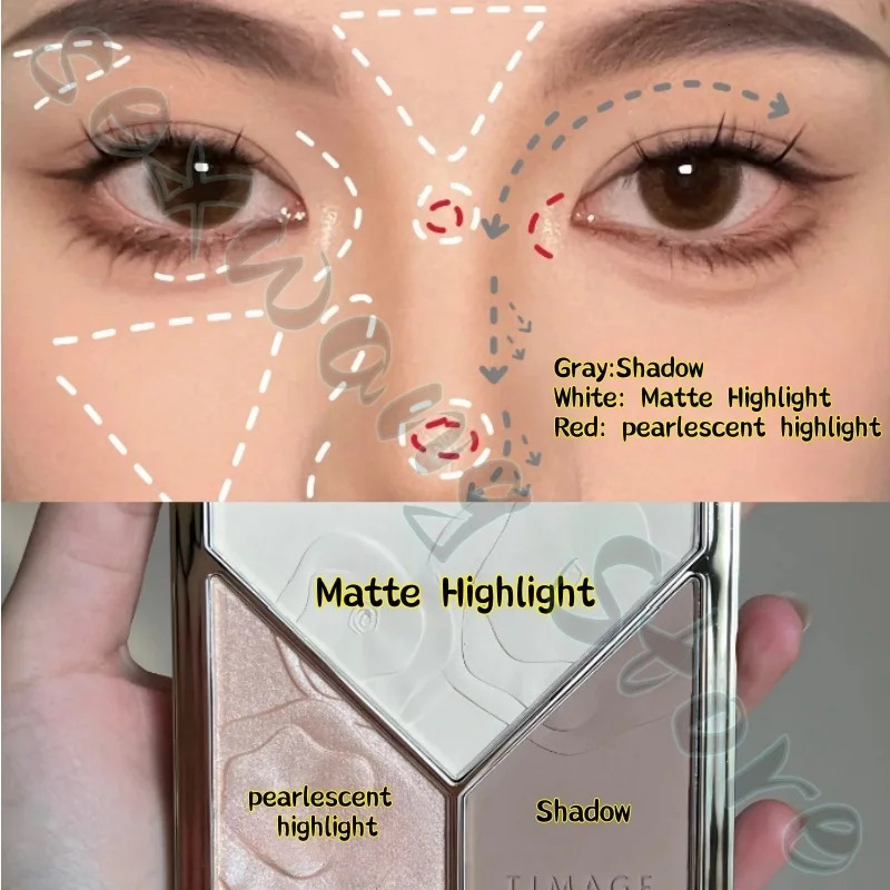 TIMAGE Contouring Palette 2.0 TIMAGE Three-Color Contouring and Highlighting All-in-one Palette for Three-dimensional Face 250227