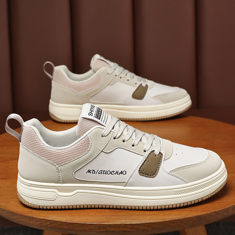 Four Seasons Designer s New Breathable Canvas 2025 Men s Multi Functional White Shoes Thick Soled Height Raising Outdoor Sports And Leisure Board Shoe