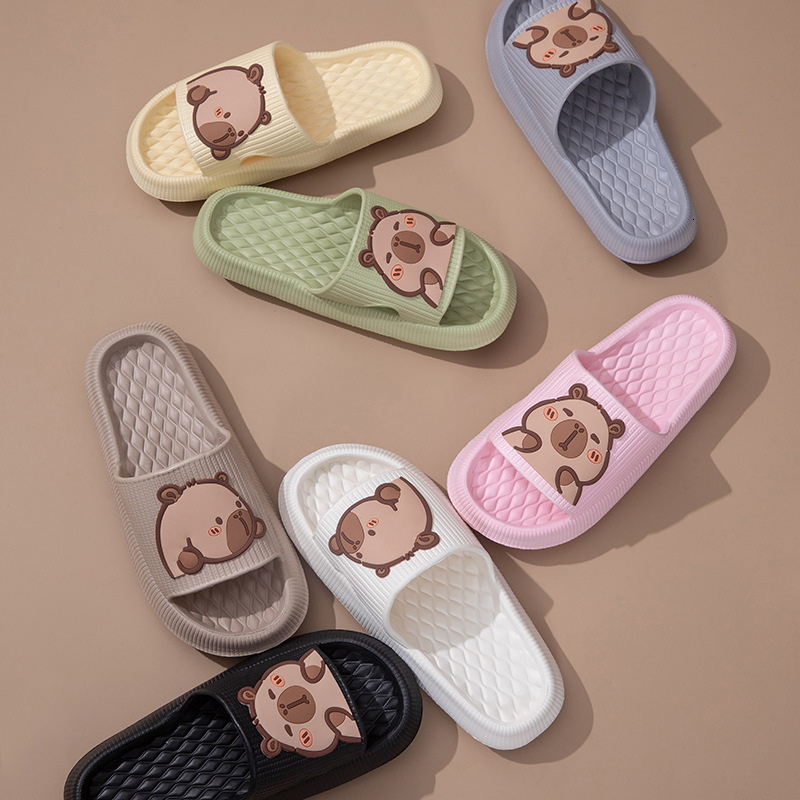 EVA cool slippers for men and women, summer new style, couple fashion, home cute slippers, capybara outdoor wear designer sandals