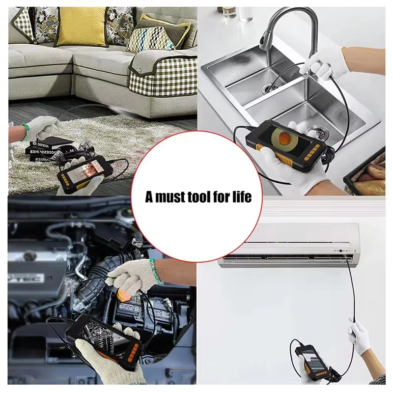 High Definition Borescope Camera 4 3inch IPS Screen IP67 Waterproof Single Dual Lens Endoscope for Car Inspection Wall Inspection Drain Pipe Camera