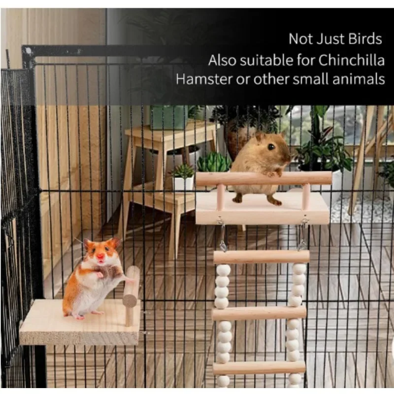 Bird Toy Hamster Toy Little Pet Springboard Combination Toy Parrot Climbing Ladder Springboard Ladder Swing Parrot Toys