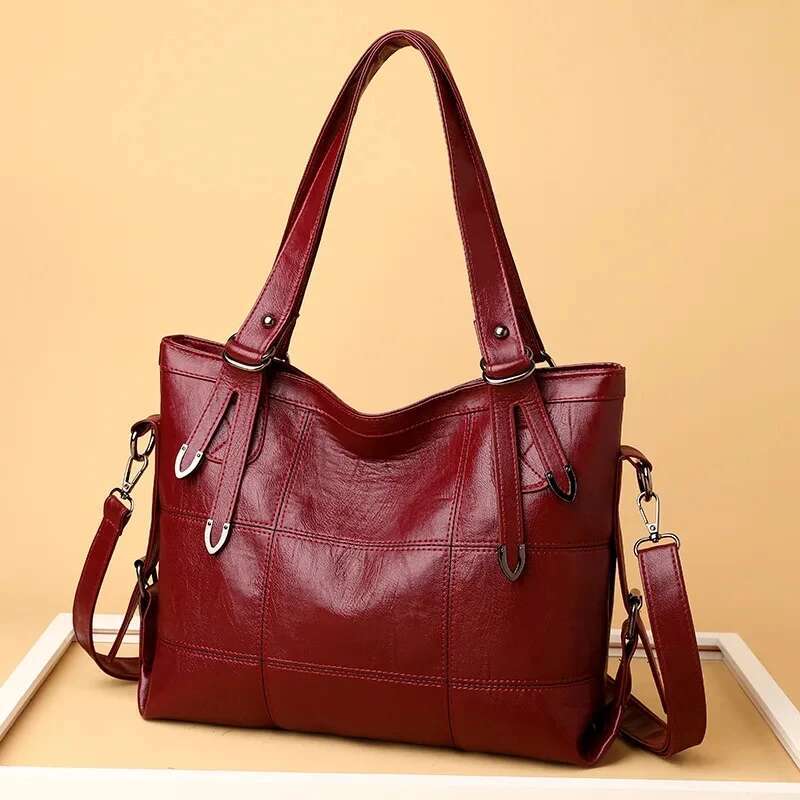Winter PU Leather Shoulder Bag Trendy Zipper Handbags And Purse Omen Large Capacity Designer Crossbody Bags