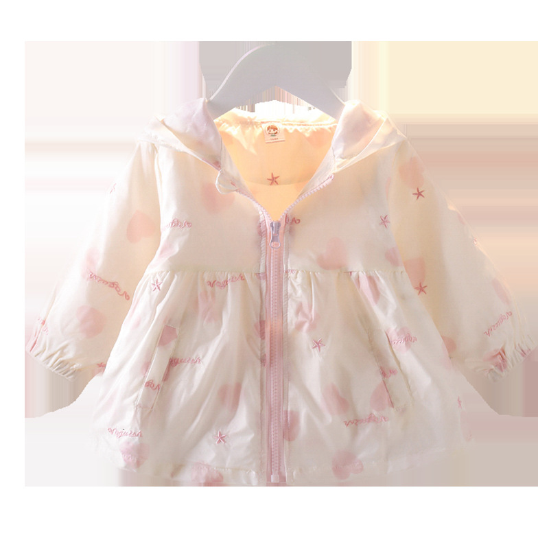 Ddmyshoesvip Girls Stylish Little Coat Spring Baby Girls Casual Hooded Outdoor Wear Fashionable Tops For Children S Clothing