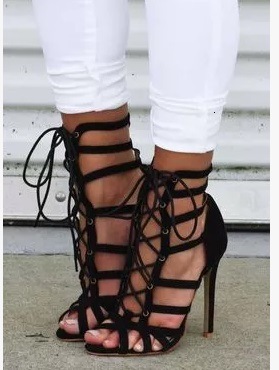 Instagram Fashion Show Open Toe Strap Cross Personalized Women's Shoes Sandals