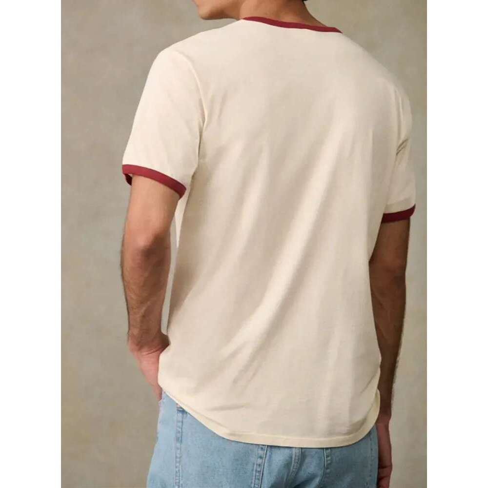 Unisex Tshirt Cotton Letter Printed Color Patchwork Short Sleeve Retro Top 2025 Spring Summer O-Neck Tee For Women And Men