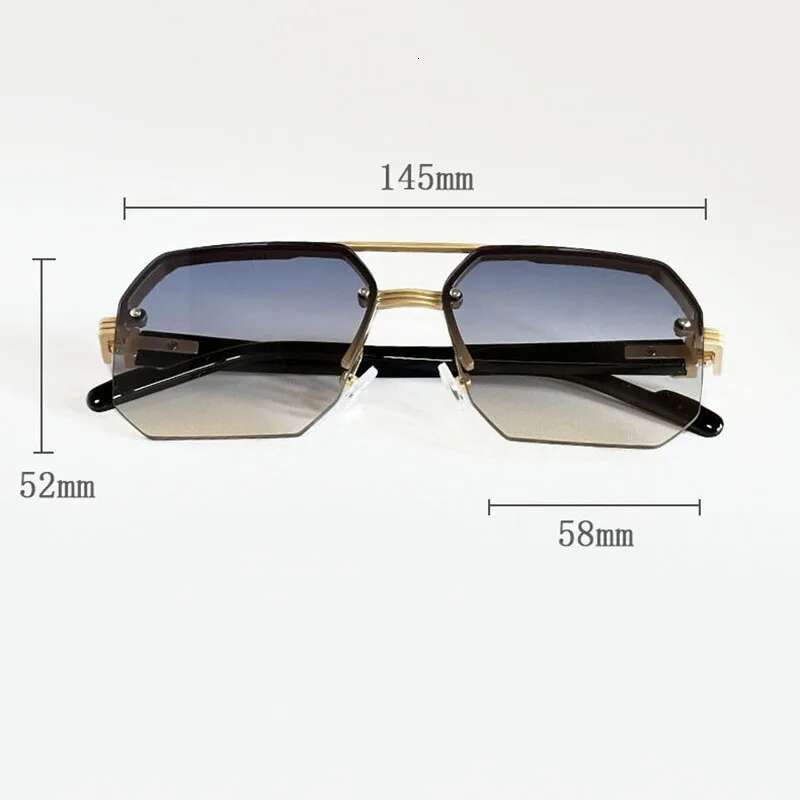 2025 Vacation For Men Semi-Rimless Sunglasses Vintage Glasses Trending Oculos Gafas De Sol Dropshipping Trendy Lentes