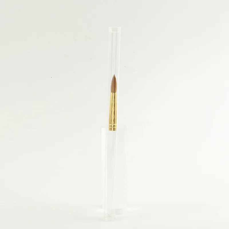 1Ps Manicure tool Kolinsky Sable acrylic nail art brush UV gel carving pen 18#20 Polish liquid powder DIY salon painting 250304