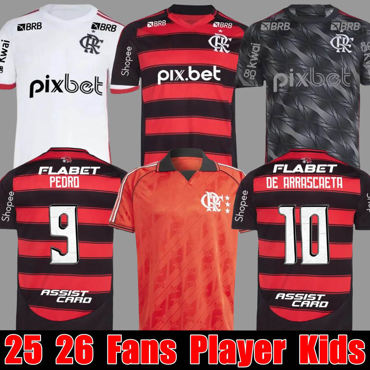 Flamengo jerseys 25 26 PEDRO GERSON football shirts DE ARRASCAETA DE LA CRUZ B.HENRIQUE soccer jersey player version 2025 2026
