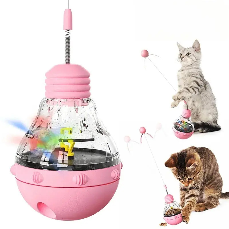 Update 2025 New Pet Supplies, Slow Food Cat Bowl, Easy Smart Interactive Tumbler Luminous Toys, High Quality Wholesale And Free Shipping