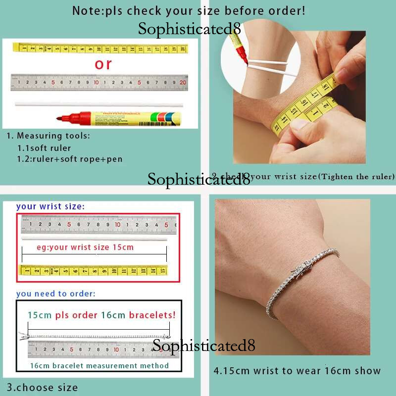 Smyoue 2-6.5mm Real Moissanite Tennis Bracelet for Women Christmas Gift Platinum Plated 100% Sterg Sier Wedding Jewelry