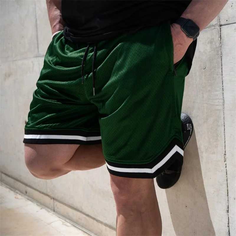 Summer Training Gym shorts Men Fitness Mesh Breathable Fitness Sports short pants leisure loose Running Sweatpants men shortsT250304