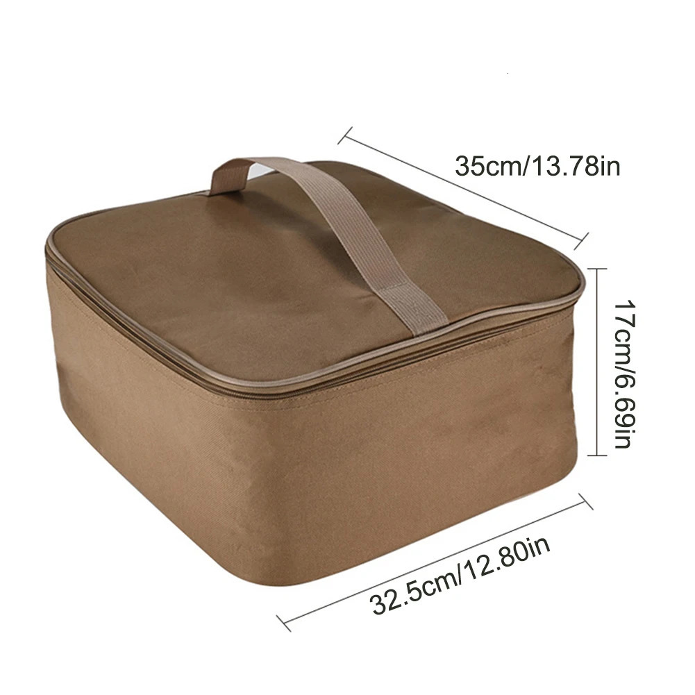 Ship from US Outdoor camping gas tank storage bag large capacity cooking stove box ground nail tool container Utensils kit 250304FBB