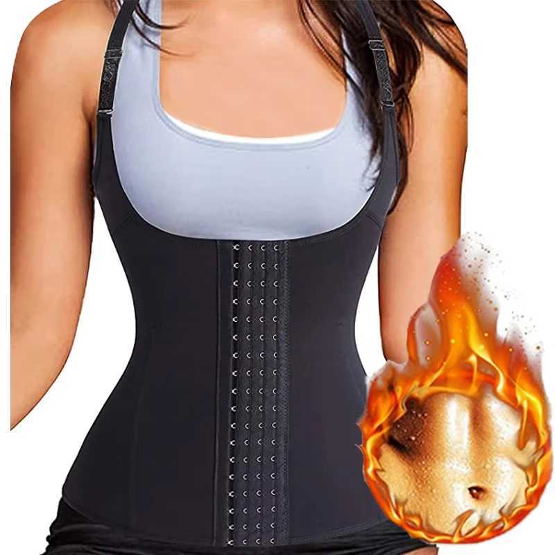 Waist training vest for weight loss and tight corset body shaping sauna set compression shirt belly girl top body shaping beltXJ250304