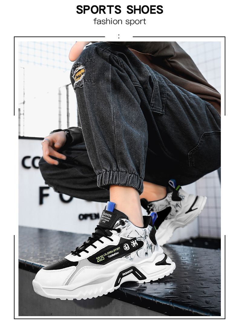 High Top Men s White Sneakers Designer s New Outdoor Fashion Training Running Casual Dad Shoes For Spring And Summer 2025