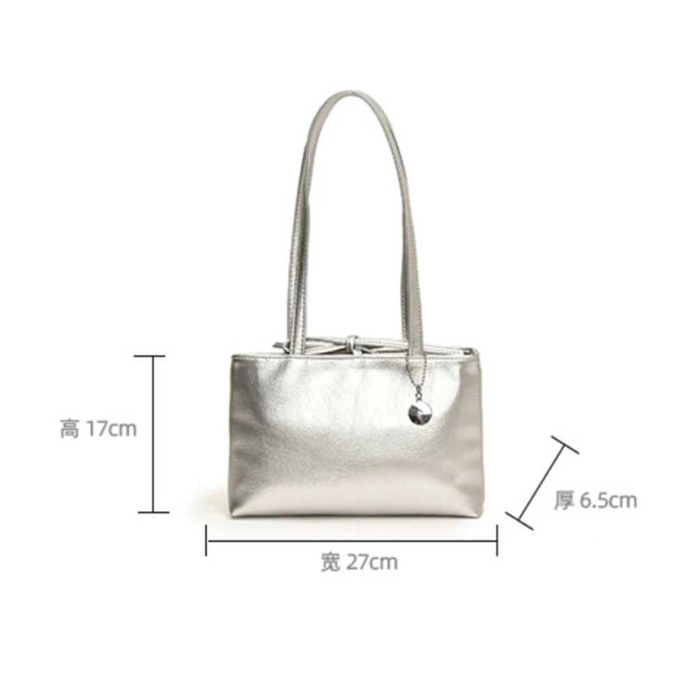 Fashion bow womens shoulder bag silver/black/red zipper handbag Pu leather womens small handbag womens casual handbag Z250303
