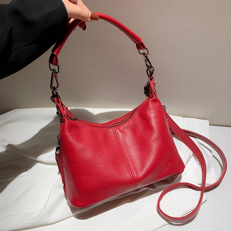 High quality genuine leather shoulder bag long strap doctors bag vintage womens handbag cowhide leather bag 250303