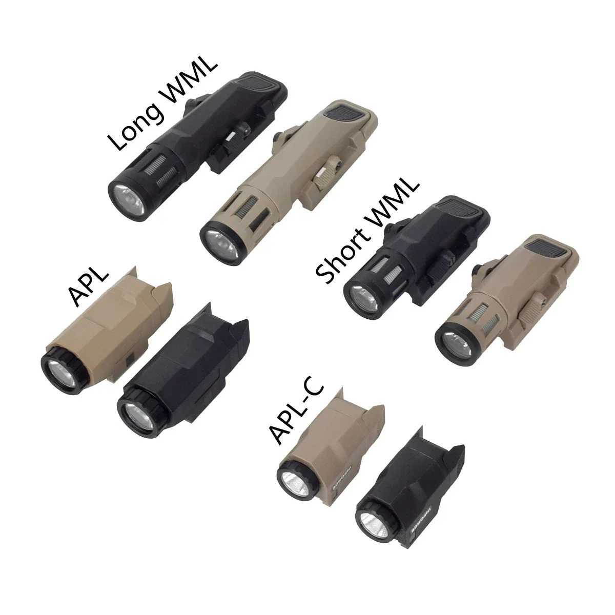 Tactical APL APL-C WML Nylon Weapon Gun Light Hunting Airsoft Rif D Strobe Torch Flashlight For 20mm Picatinny RailXJ250303