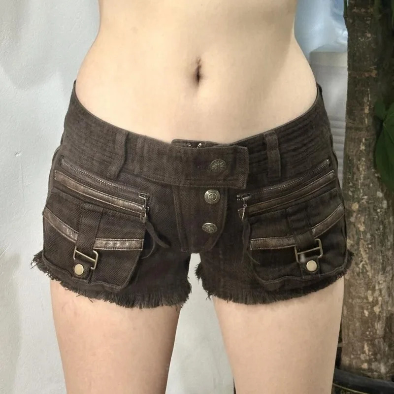 Subcultural American Vintage High Street Sexy Shorts Personality Practical Y2k Aesthetic Punk Girl Bottom Harajuku Short Pant 250303