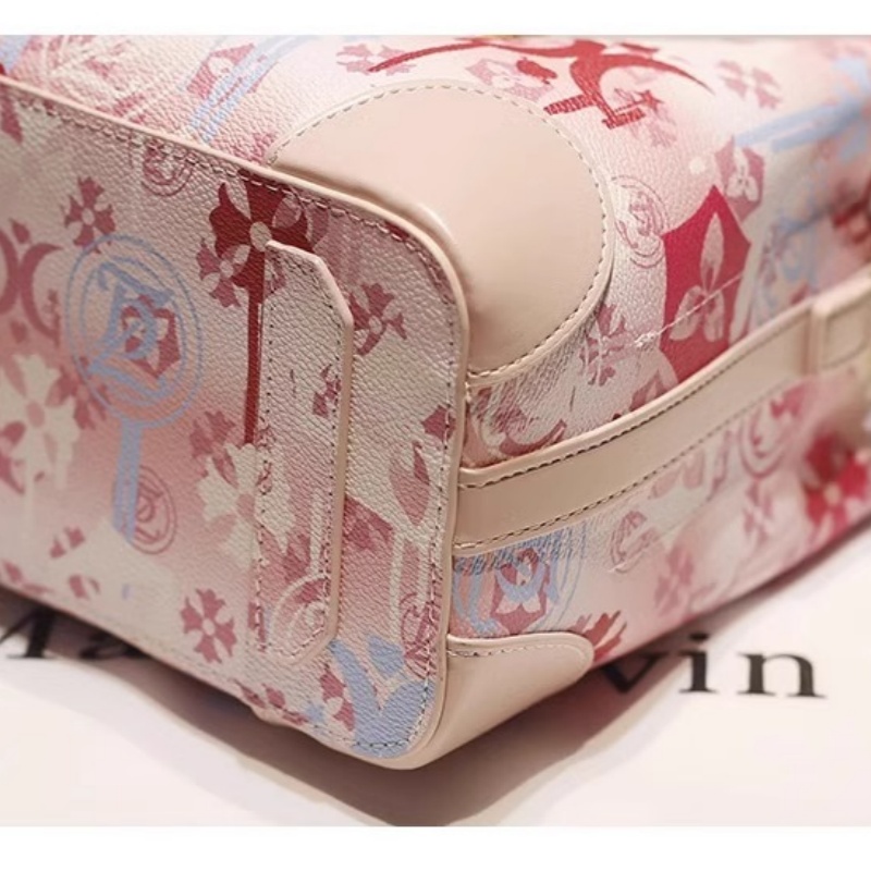 2025 Stylish Bucket Handbag Featuring a Dainty Tassel Pendant and Distinctive Print Pattern crafted from high - quality leather