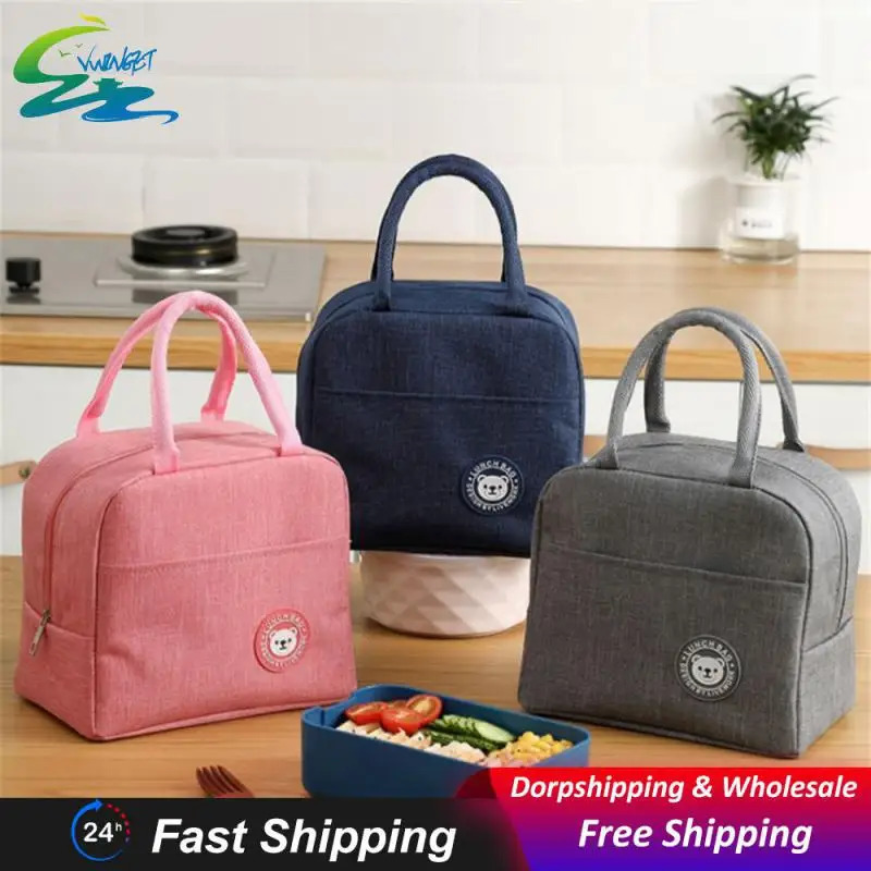 Portable Work Lunch Bag Insulated Waterproof Camping Bag Outdoor Thermal Bag Aluminum Foil Thickened Refrigeration Bag 250228