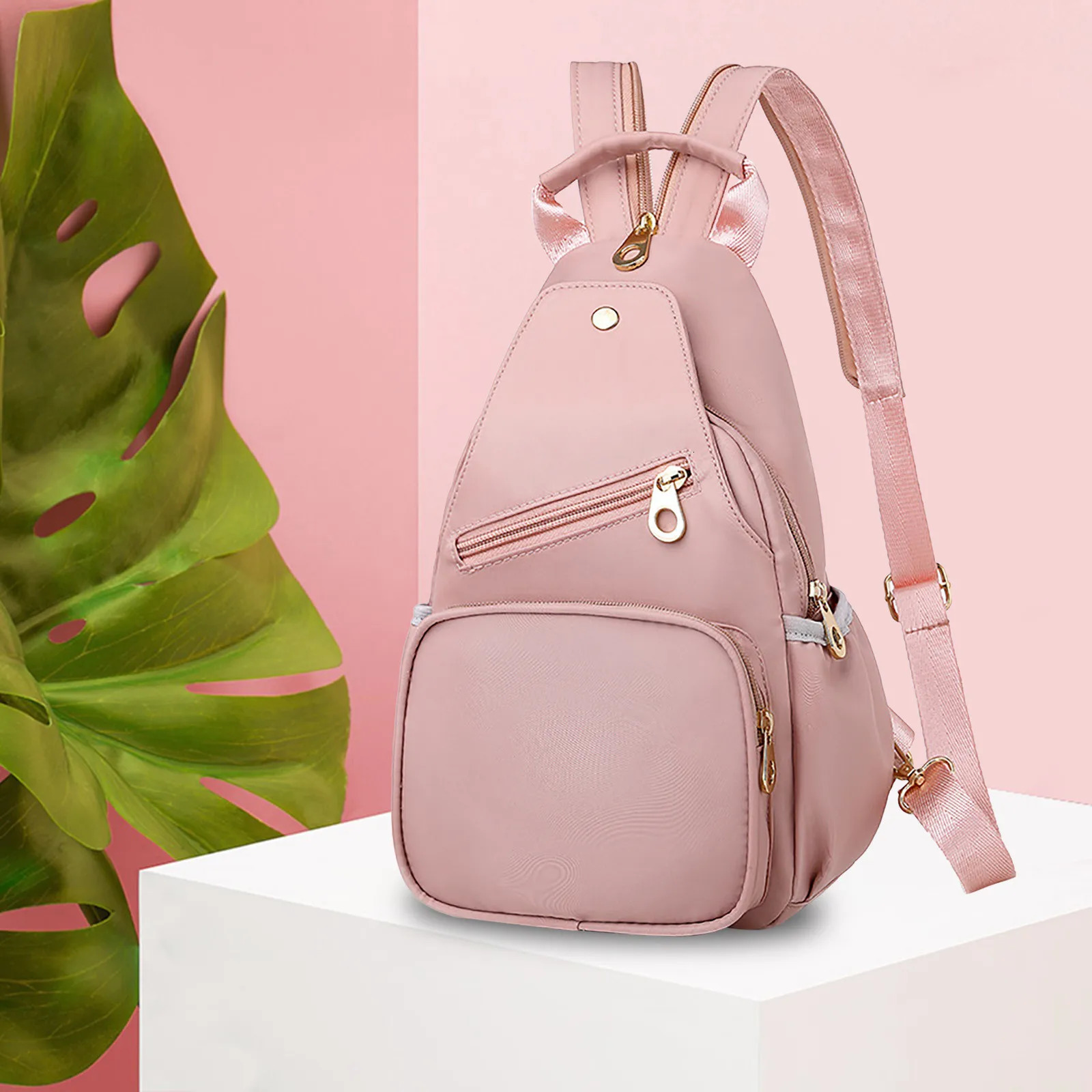 Ship from US Fashion Women Backpack Bags Womens Crossbody Sport Bag Cloth Sling Chest Travel Small womens backpack 250304FBB